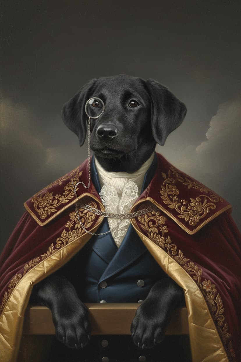 Your transformed Victorian pet portrait